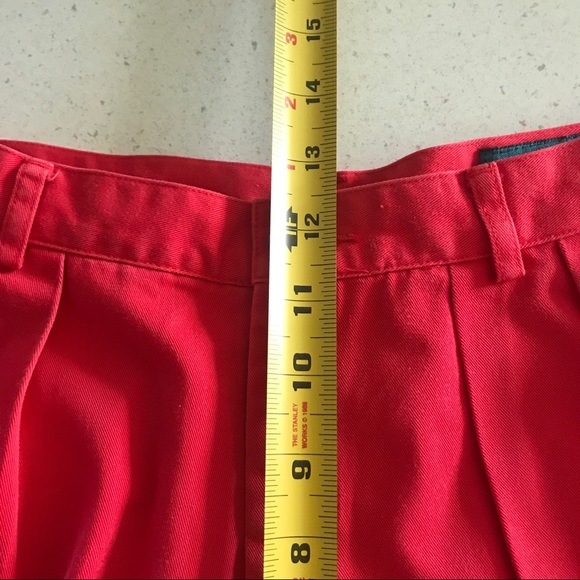 Vintage Carroll Reed Size 8 Red High Waist Shorts Pleated 26” Waist, High Rise.. - Picture 12 of 16